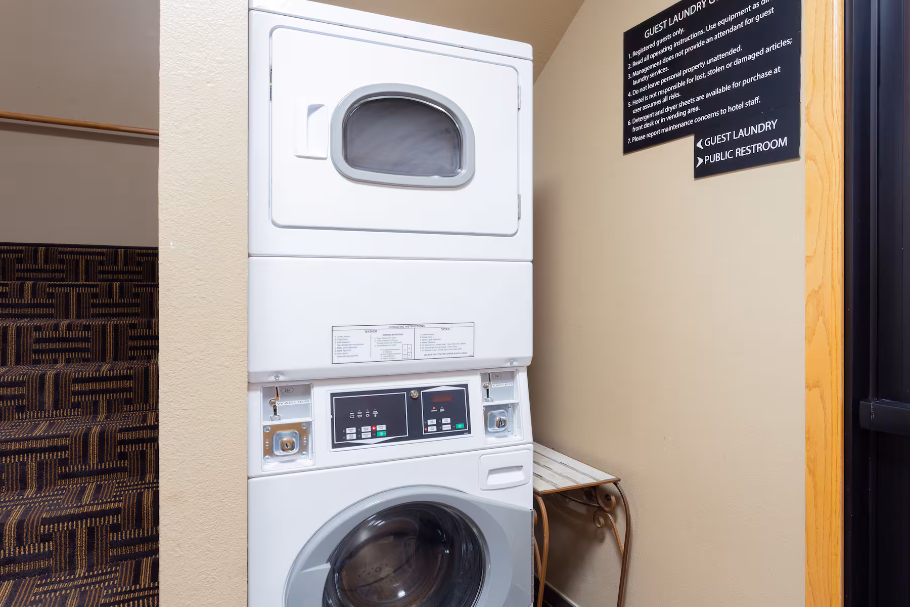 On-site guest laundry room with washers and dryers